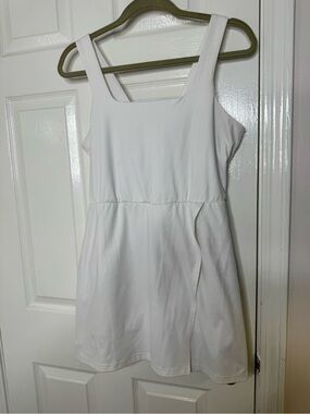 all in motion White Square Neck Romper Dress